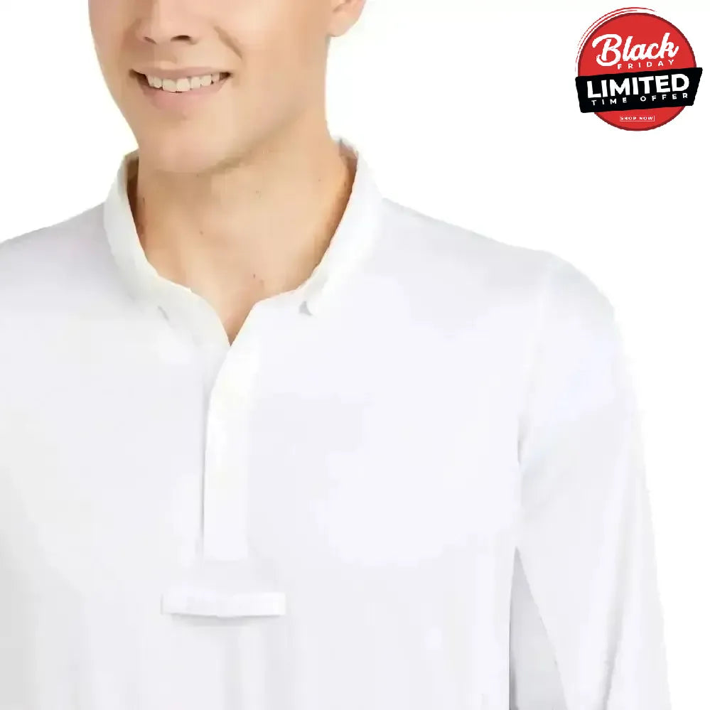 Ariat Gents Tek Long Sleeve Mens Show Shirts White X Small Show Shirts