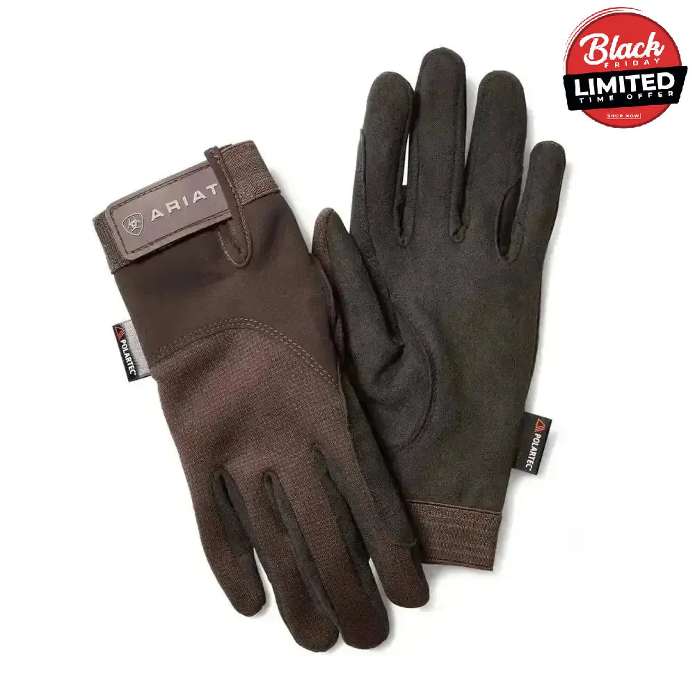 Ariat Insulated Tek Grip Winter Riding Gloves 6 Black Riding Gloves