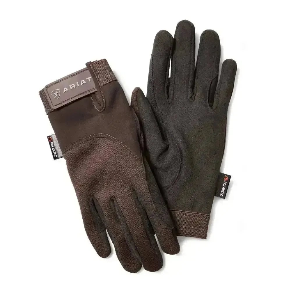 Ariat Insulated Tek Grip Winter Riding Gloves 6 Bark Riding Gloves