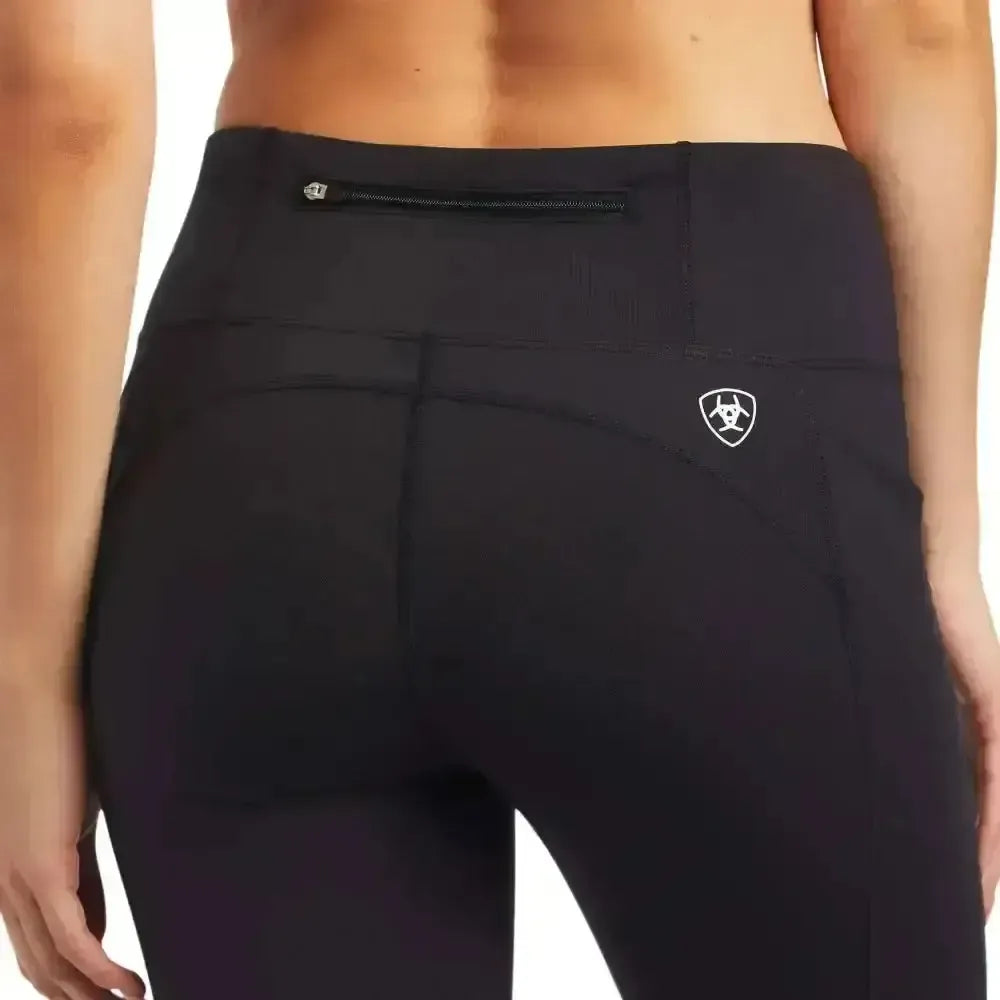 Ariat Ladies EOS Knee Patch Riding Tights With Phone Pocket And Logo Grey X Small Riding Tights