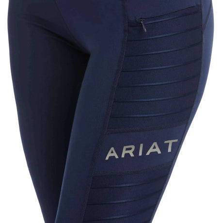Ariat Ladies EOS Moto Full Seat Riding Tights Navy Adult - Large Ariat Legwear Barnstaple Equestrian Supplies