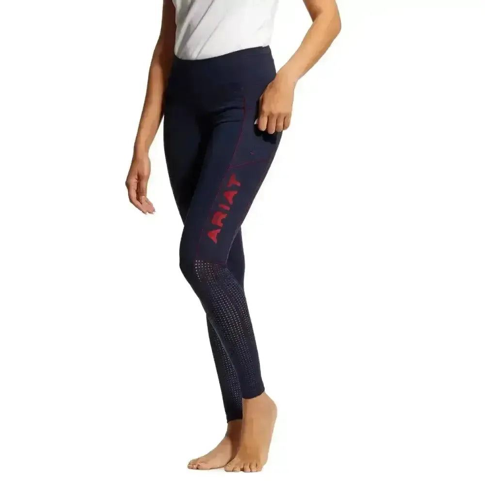 Ariat Ladies EOS Riding Tights With Phone Pocket And Logo Full Seat Team X Small Riding Tights