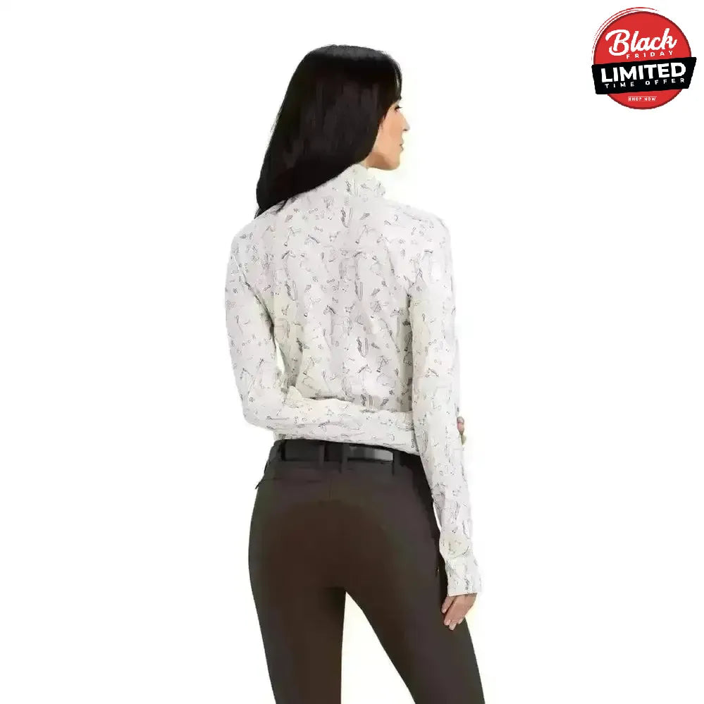 Ariat Lowell Base Layer 2.0 1/4 Zip Team Print X Small Base Layers