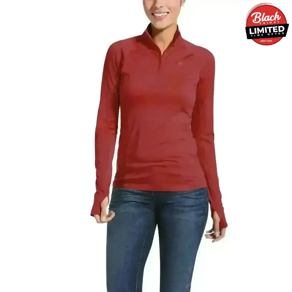 Ariat Lowell Base Layer 2.0 1/4 Zip Team Print X Small Base Layers