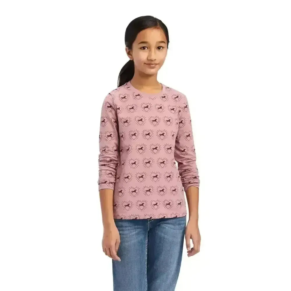 Ariat Nostalgia Long Sleeved Rose T-Shirts X Small Polo Shirts & T Shirts