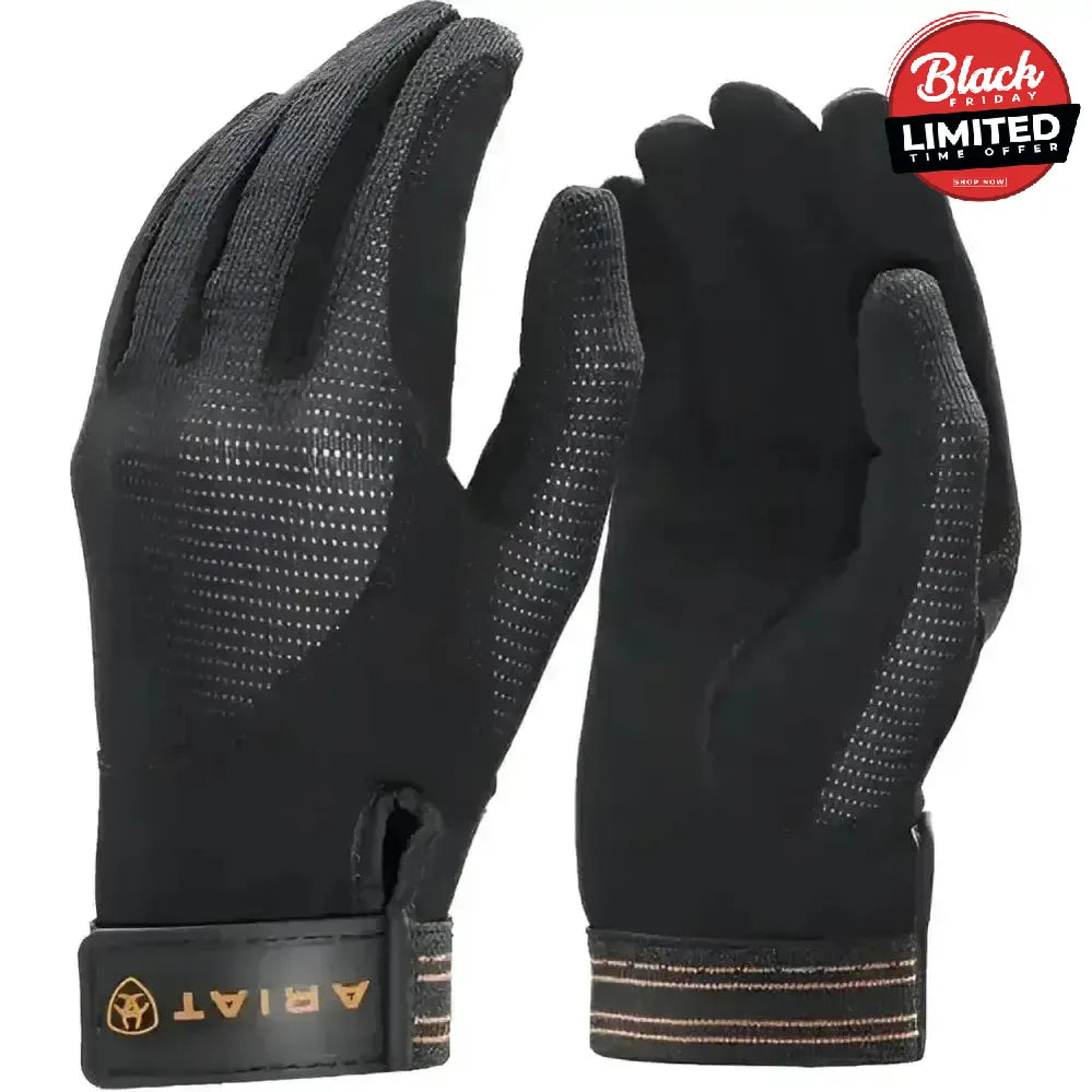 Ariat Riding Gloves Air Grip Riding Gloves Old Style Black 6 Riding Gloves