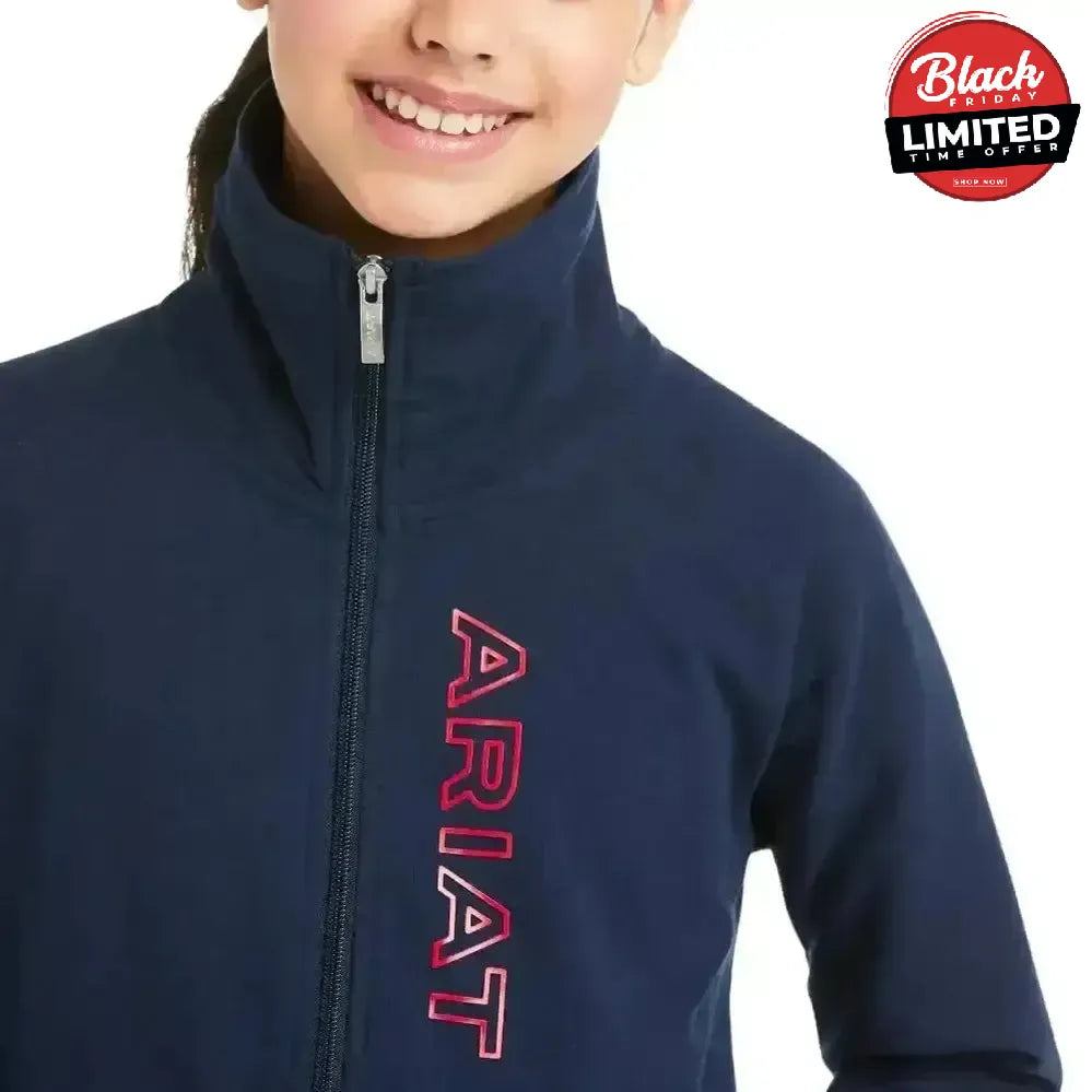 Ariat Team Kids Logo Full Zip Sweatshirt Large Outdoor Coats