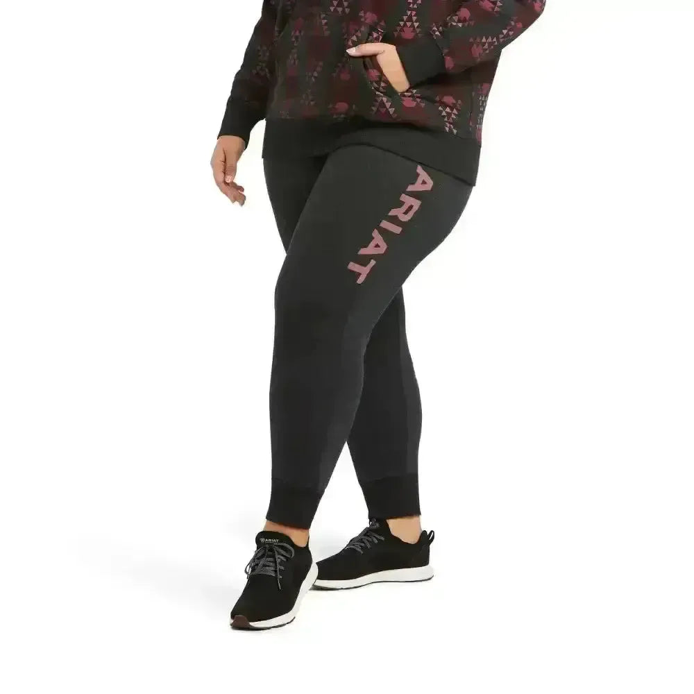 Ariats Womans Real Ariat Jogger Sweat Pants Navy Large Legwear