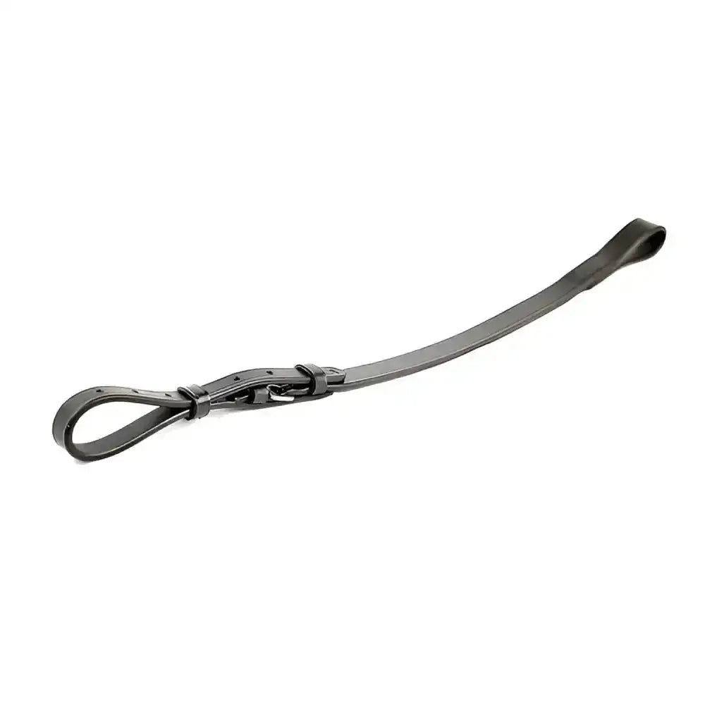 Black leather standing martingale attachments with buckle and looped ends from ascot leather standing martingale set