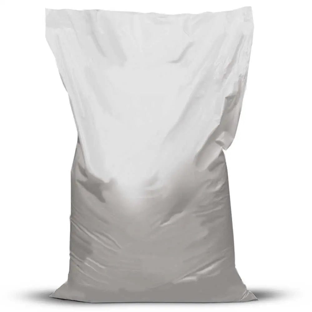White plastic bag with glossy finish and creases containing baileys garlic supplement 20 kg for souroyal canine key vitamins