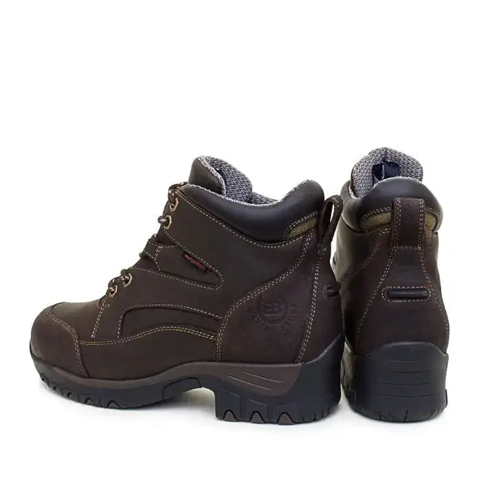Dark brown leather bareback footwear blair storm waterproof jodhpur boots with reinforced stitching and rugged sole