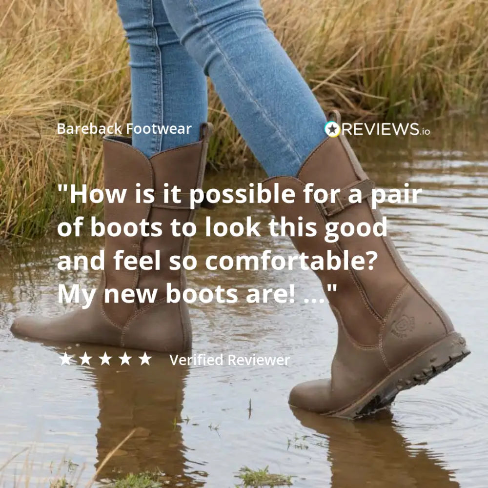 Brown leather ankle boots with buckle strap and rugged sole from bareback footwear quebec waterproof boots navy uk 3 4 only