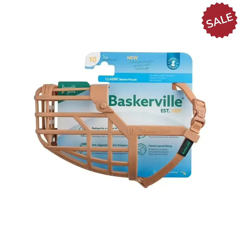 Baskerville Classic Basket Muzzle 1 Tan Dog Muzzles