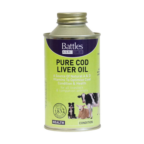 Battles Cod Liver Oil Veterinary Battles 500ml Barnstaple Equestrian Supplies