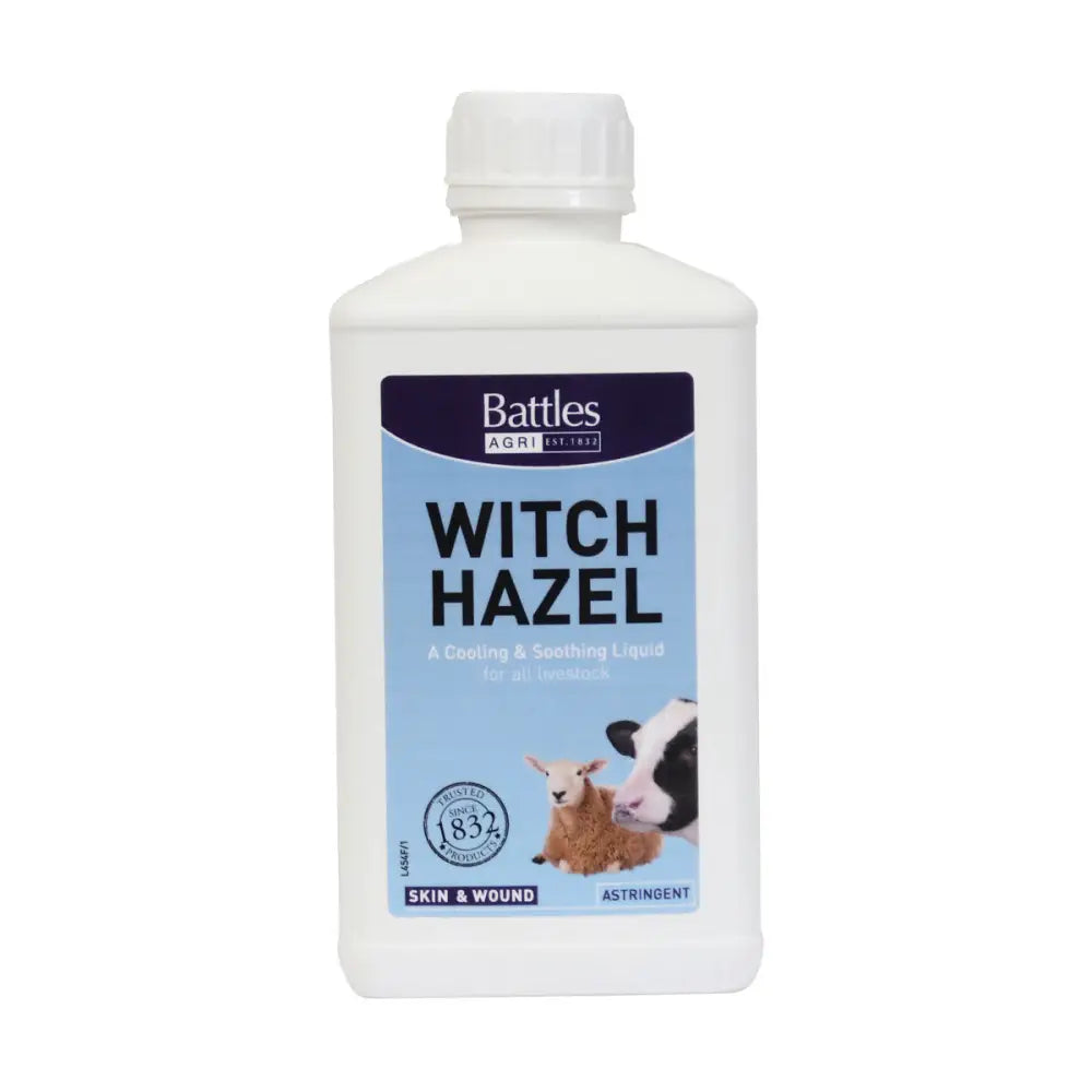 White plastic bottle of battles witch hazel cooling and soothing liquid for skin and treating minor wounds