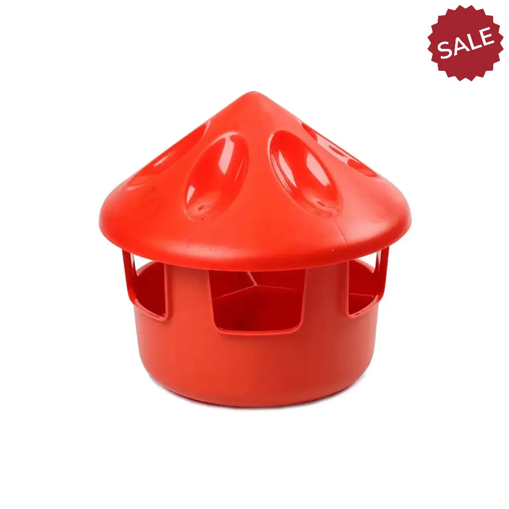 Bec Grit/Feeder Station Feeder C/W Divider 3kg Red Poultry Feeders