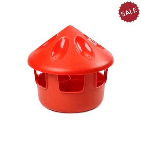Bec Grit/Feeder Station Feeder C/W Divider 3kg Red Poultry Feeders