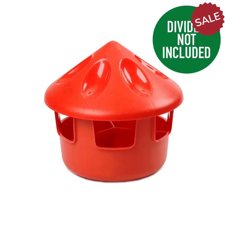 Bec Grit/Feeder Station Feeder Without Divider 3kg Red Poultry Feeders
