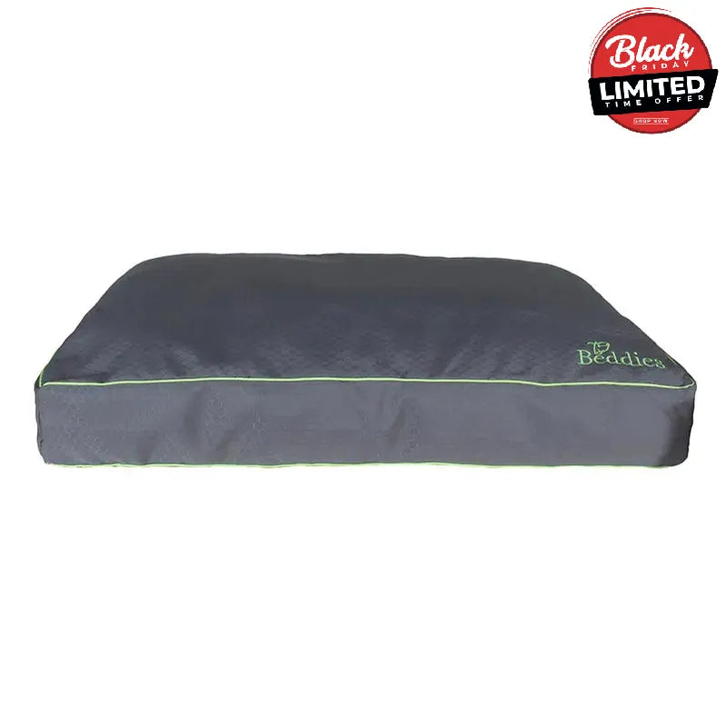 Beddies Waterproof Mattress Dog Bed Charcoal/Lime Small Dog Beds
