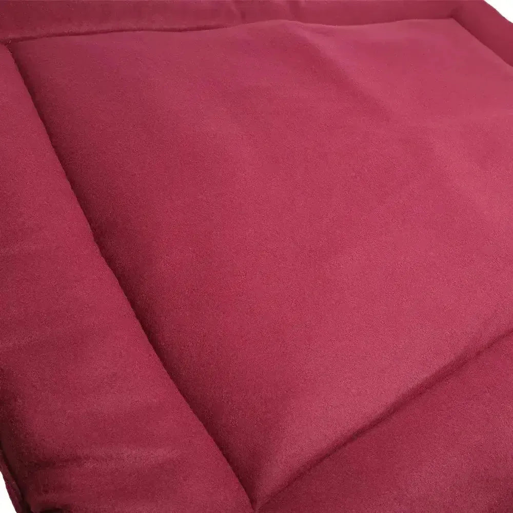 Benji & Flo Luxury Fleece Dog Bed Merlot 100 x 120cm Dog Beds