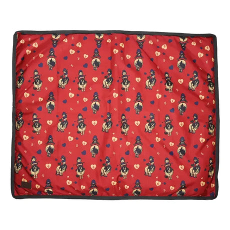 Benji & Flo Thelwell Collection Balancing Act Dog Bed Navy/Red 40 x 60cm Dog Beds