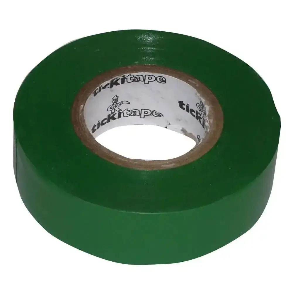 Bitz bandage tape green electrical tape with white inner core labeled tickitape ideal for horse boots and leg wraps