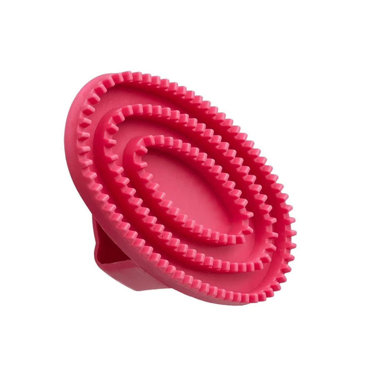 Bitz Curry Comb Rubber Small Brushes & Combs Small Pink Barnstaple Equestrian Supplies