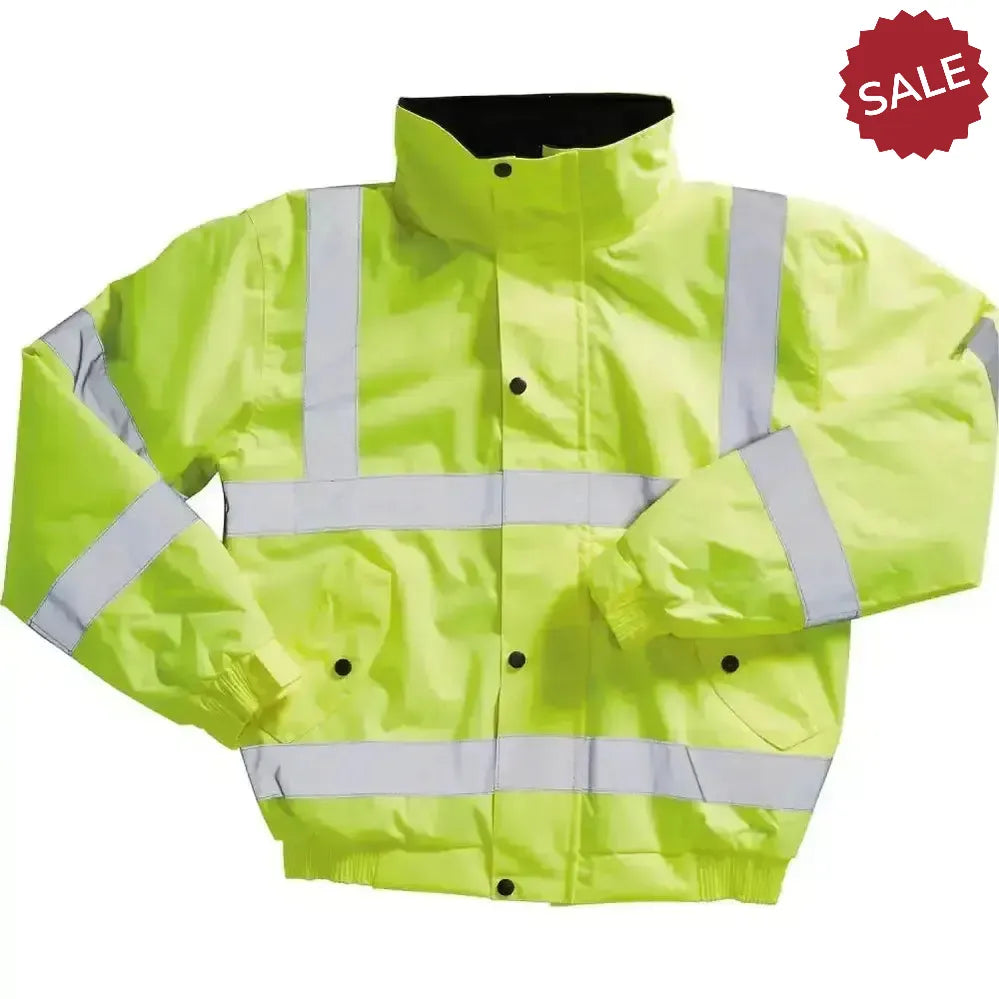 Blackrock Hi-Vis Bomber Jacket Adult Large Yellow Workwear