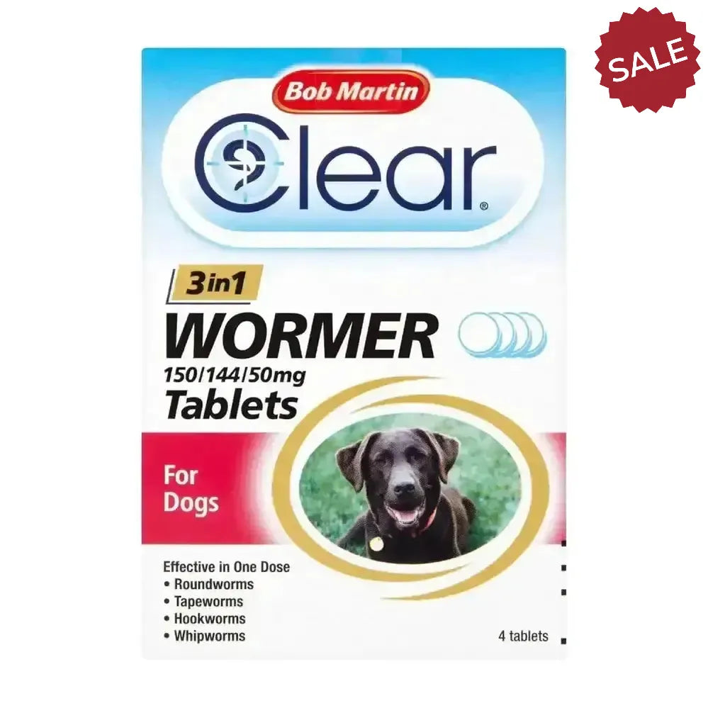 Bob Martin Clear 3-In-1 Wormer Tablets For Dogs 2 Pack Wormers