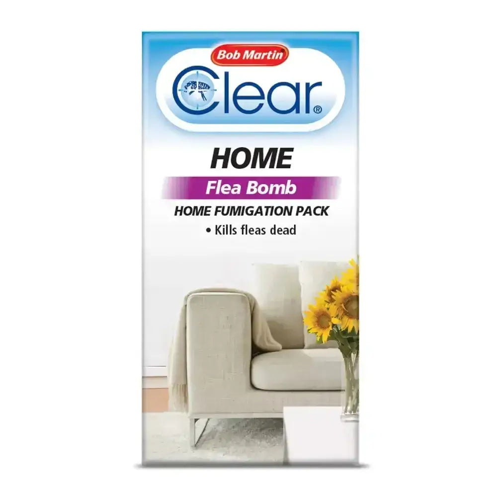 Bob martin clear home flea bomb pack for killing fleas dead with clear fumigation spray for martin clear home use