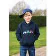 British Country Collection Three Tractors Childrens Hoodie Navy Age 1-2 Hoodies