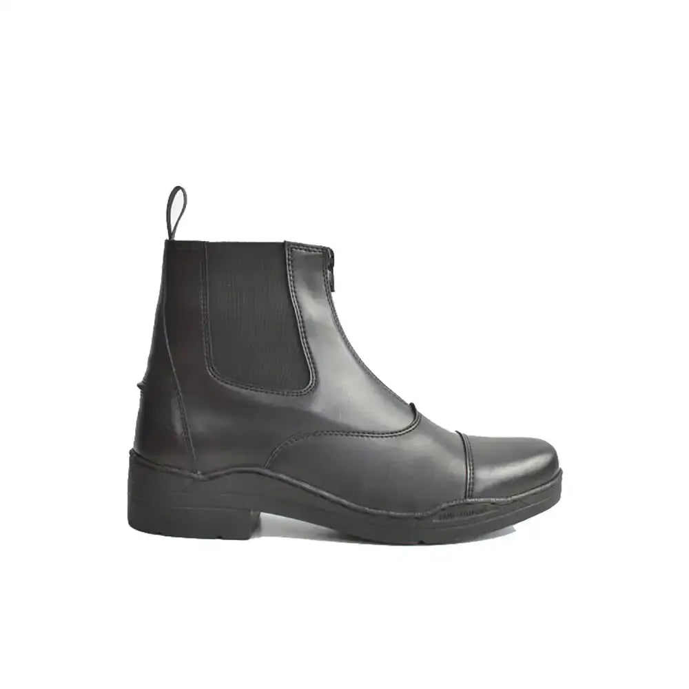 Brogini 469 mirfield fl3 sole yard boot black in black leather with zipper closure and elastic side panels