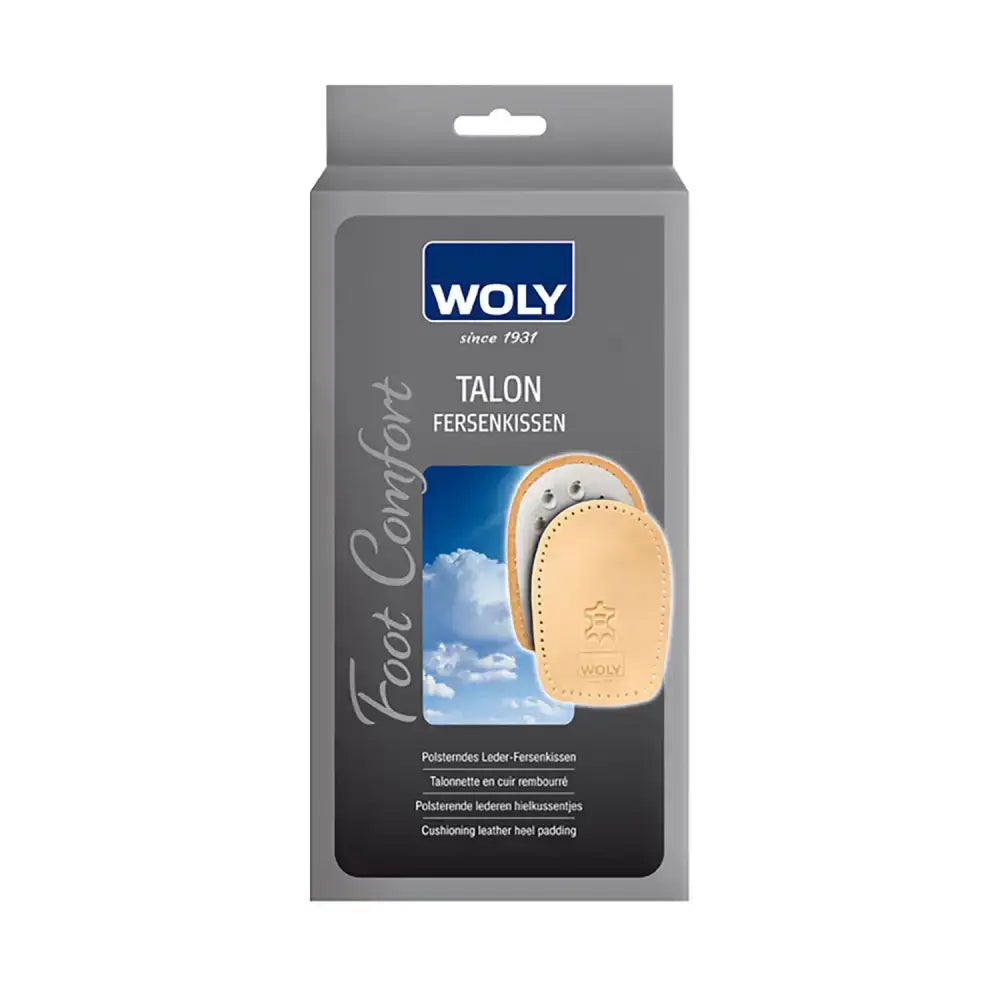Woly brogini hl1 heel lifts 1cm tan leather cushioning heel padding for added foot comfort and support