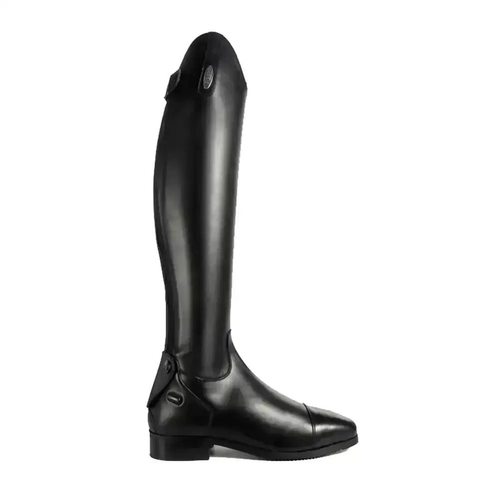 Black leather riding boots brogini ostuni ostuni v1 plain with glossy finish and classic cap toe design riding boots black
