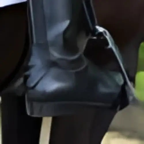 Black leather brogini turin pro competition boot with sturdy sole and visible stitching for dress use