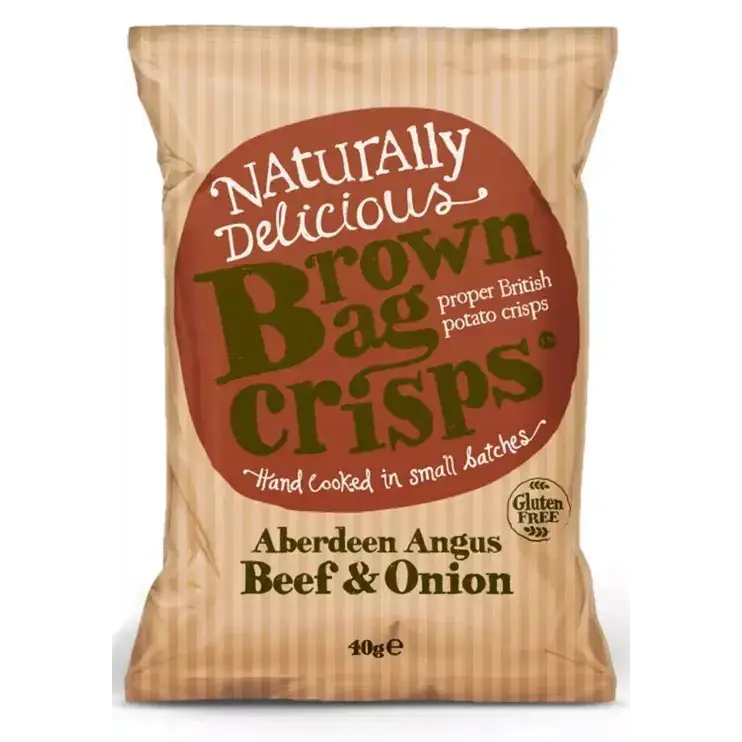 Brown Bag Crisps Aberdeen Angus Beef & Onion