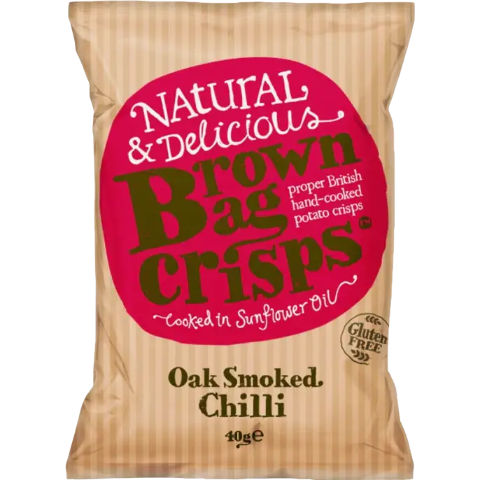 Brown Bag Crisps Oak Smoked Chilli