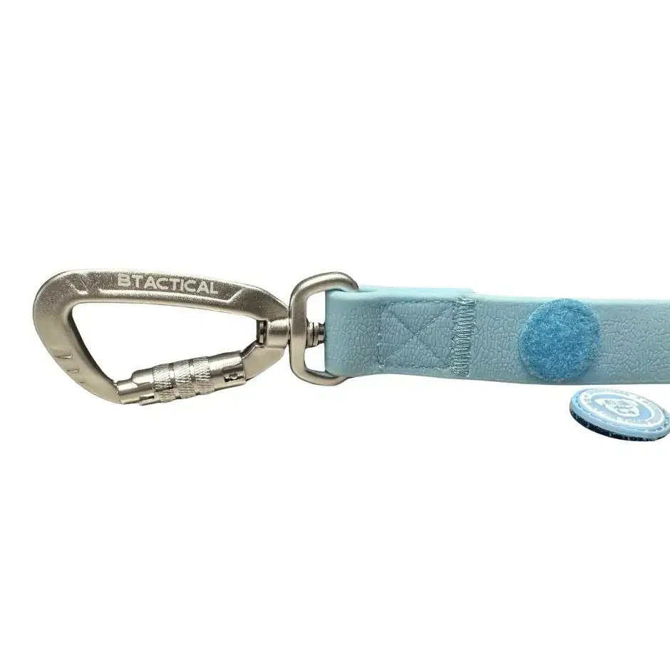 BTactical™ Extra-Strong PVC Carabiner Clip Dog Lead | Pastel Blue 120cm (1.2m) Dog Lead
