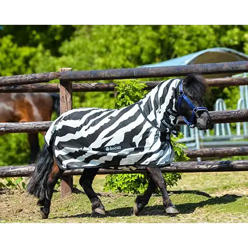 Bucas Buzz Off Fly Rug Zebra Fly Rugs For Horses & Ponies 3'6 (85) Zebra Print Fly Rugs