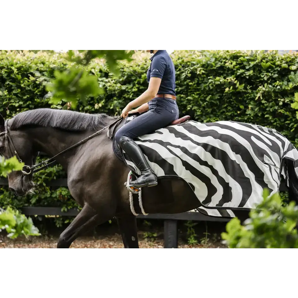 Bucas Buzz Off Riding Zebra Ride On Fly Rug Zebra Print S Ride On Fly Rugs