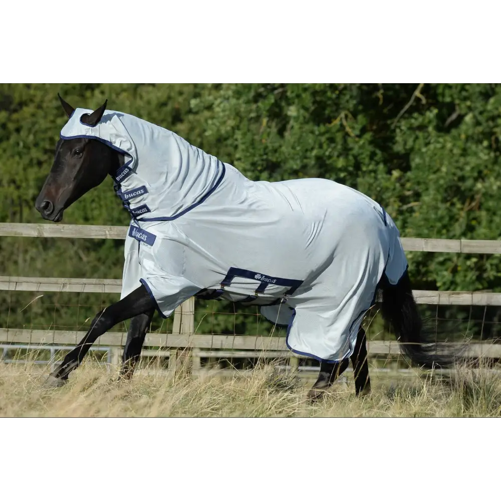 Bucas Buzz Off X Fly Sheet For Horses & Ponies Fly Rugs Silver 5'0 (115) Fly Rugs