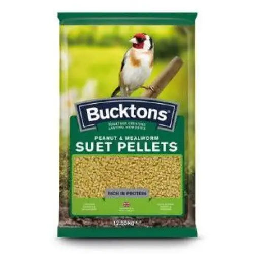 Bucktons Peanut&M/worm Suet Pells 12.55k Bird Feed