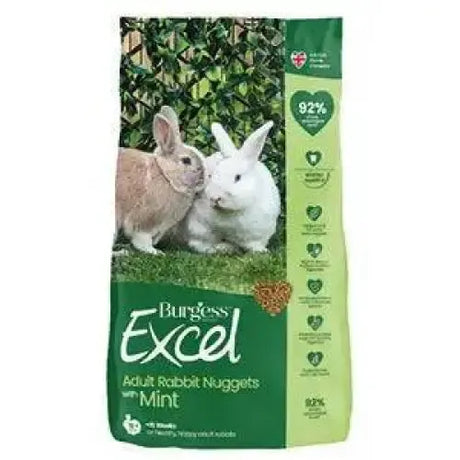 Burgess Excel Adult Rabbit Nuggets with Mint 10kg Animal Feed