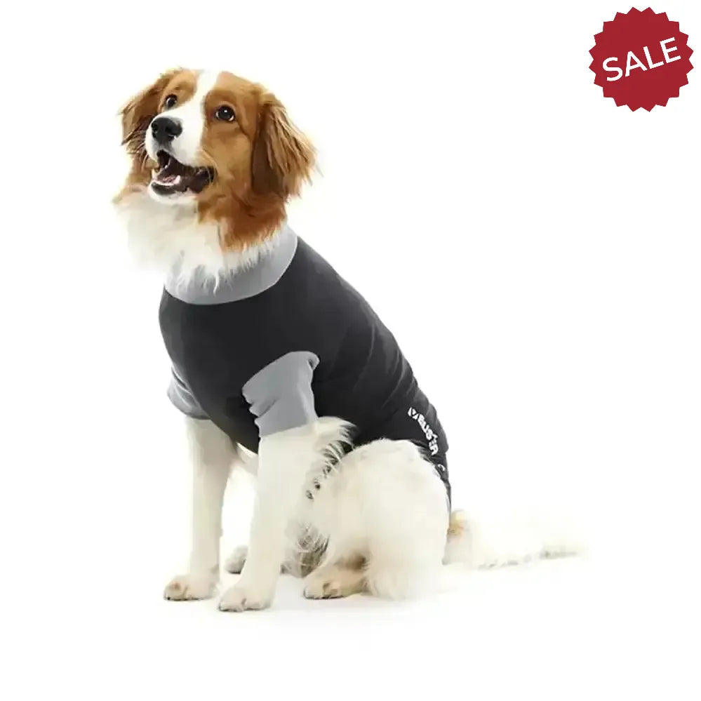 Buster Body Suit For Dogs Black/Grey Small Dog Coat