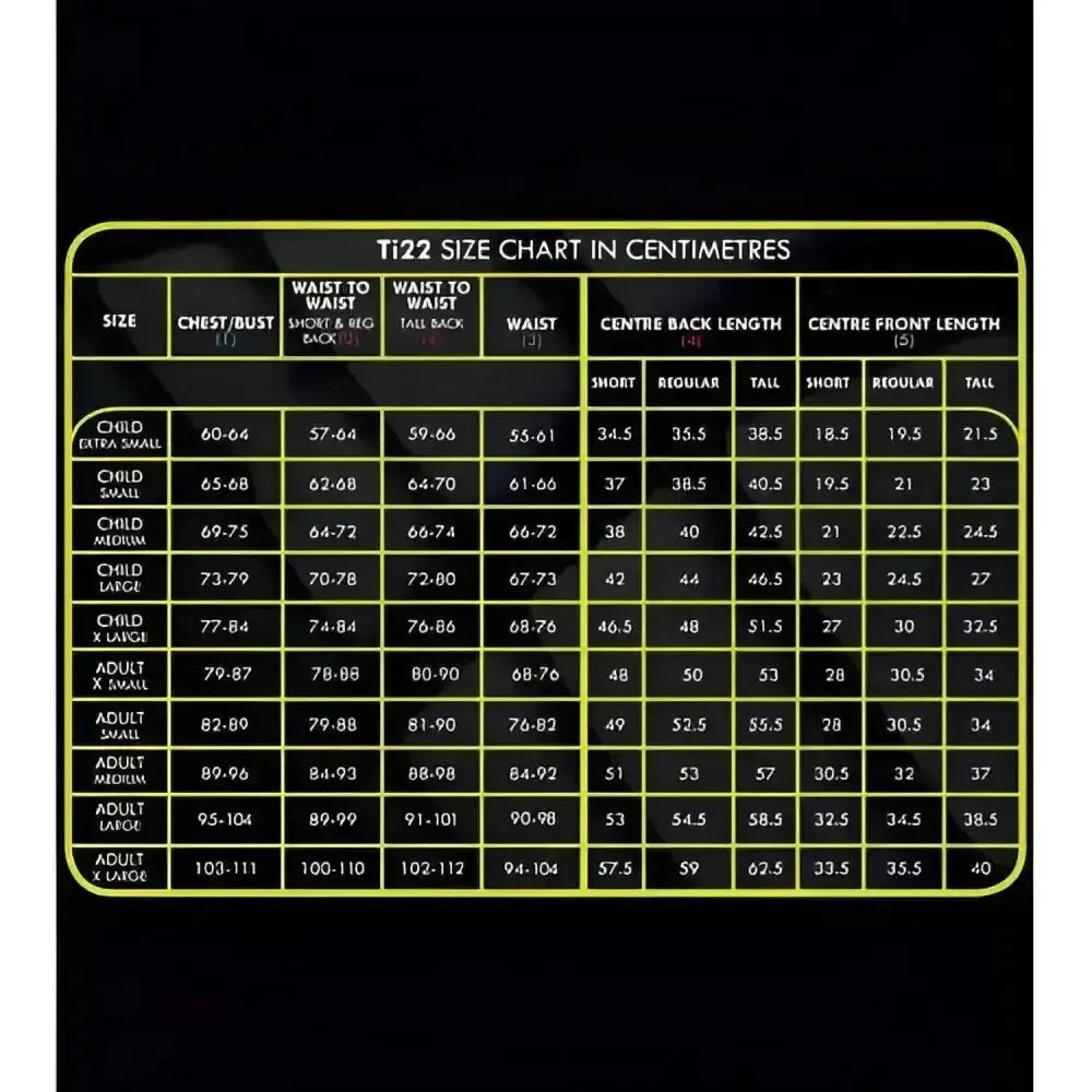 Champion Titanium Ti22 Adult Body Protectors Adult X Small Short Black Body Protectors