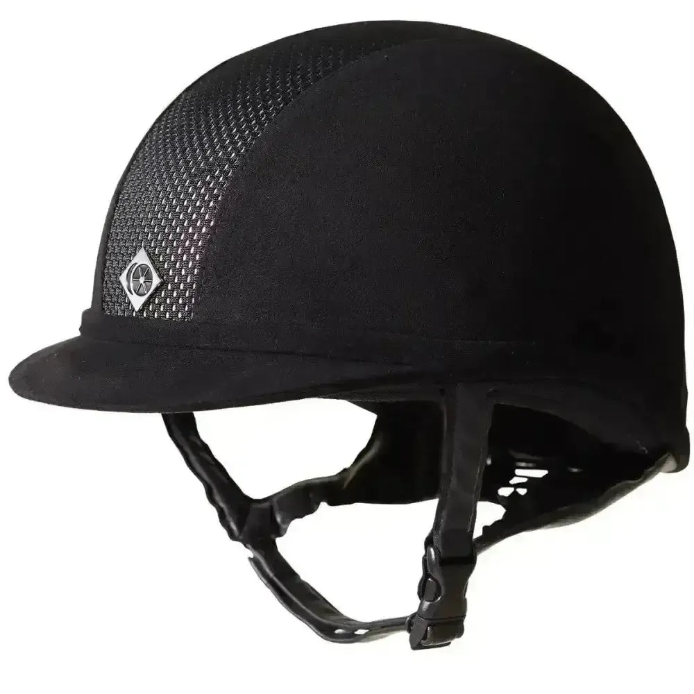 Charles Owen AYR8 Plus Riding Hat Black / Silver 54 cm (0 1/2 Or 6 5/8) Standard Riding Hats