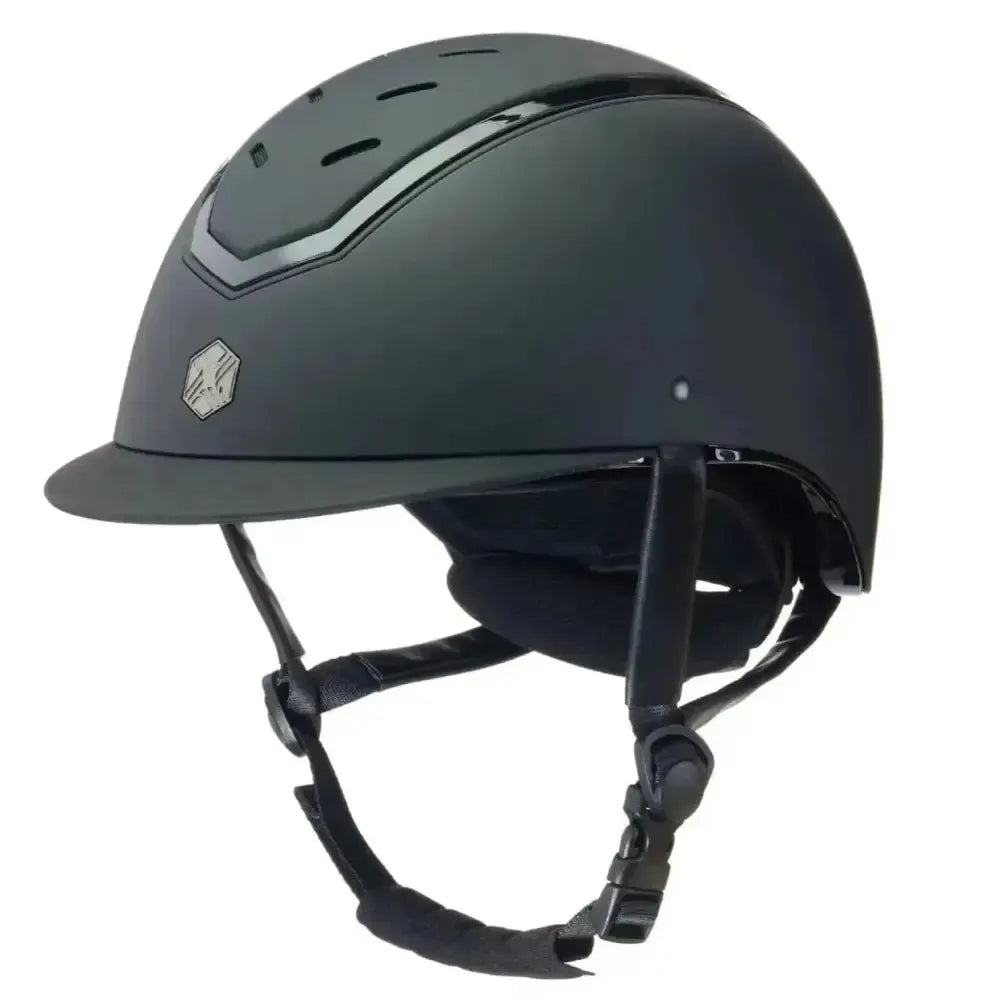 Charles Owen EQX Kylo Riding Helmet Black Matt Small Blackgloss Trim Wide Peak Adjustable Riding Hats