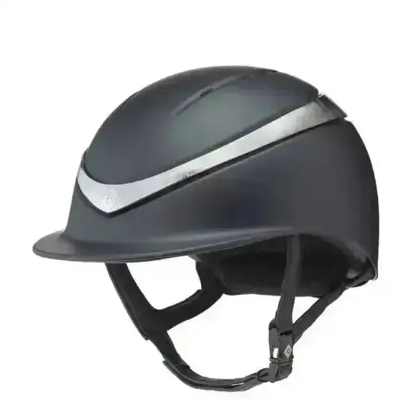 Charles Owen Halo Riding Helmet Matt Black Shell Small Platinium Riding Hats
