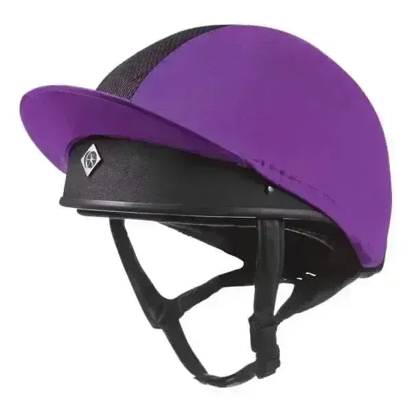 Charles Owen Pro 11 Plus Hat Silks Riding Hat Covers Purple Small Hat Silks