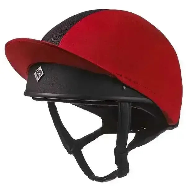 Charles Owen Pro 11 Plus Hat Silks Riding Hat Covers Red Small Hat Silks